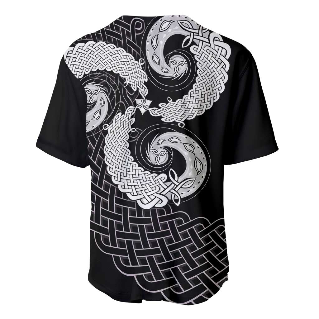 Six Celtic Countries Heritage Baseball Jersey Black Celtic Knot Triskelion - Wonder Print Shop