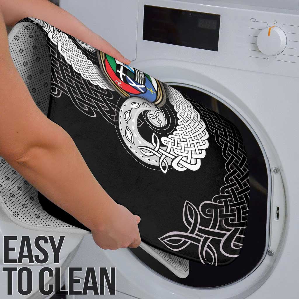 Six Celtic Countries Heritage Bathroom Set Black Celtic Knot Triskelion - Wonder Print Shop