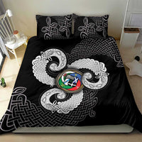 Six Celtic Countries Heritage Bedding Set Black Celtic Knot Triskelion - Wonder Print Shop