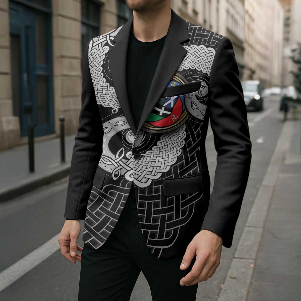 Six Celtic Countries Heritage Blazer Black Celtic Knot Triskelion - Wonder Print Shop