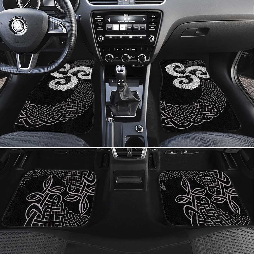 Six Celtic Countries Heritage Car Mats Black Celtic Knot Triskelion - Wonder Print Shop