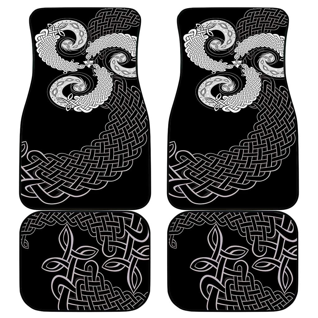 Six Celtic Countries Heritage Car Mats Black Celtic Knot Triskelion - Wonder Print Shop