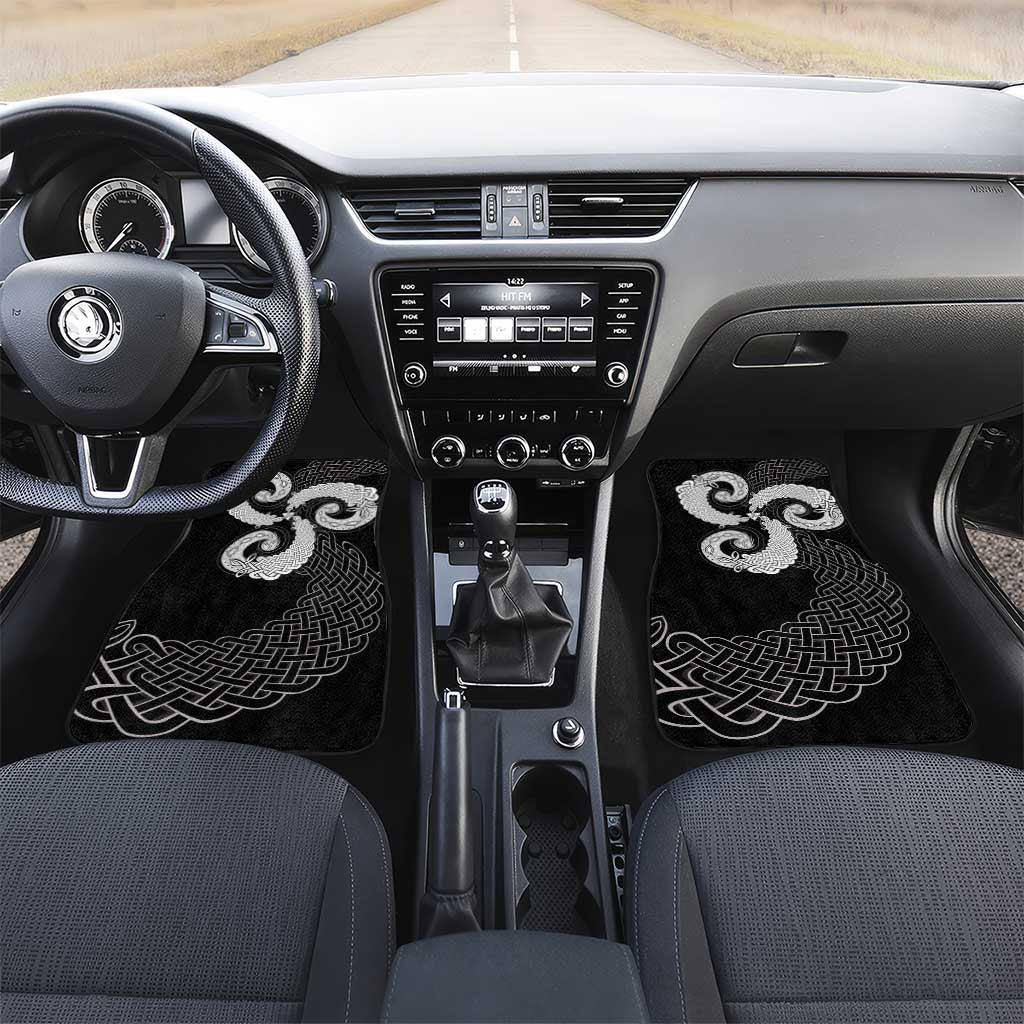 Six Celtic Countries Heritage Car Mats Black Celtic Knot Triskelion - Wonder Print Shop