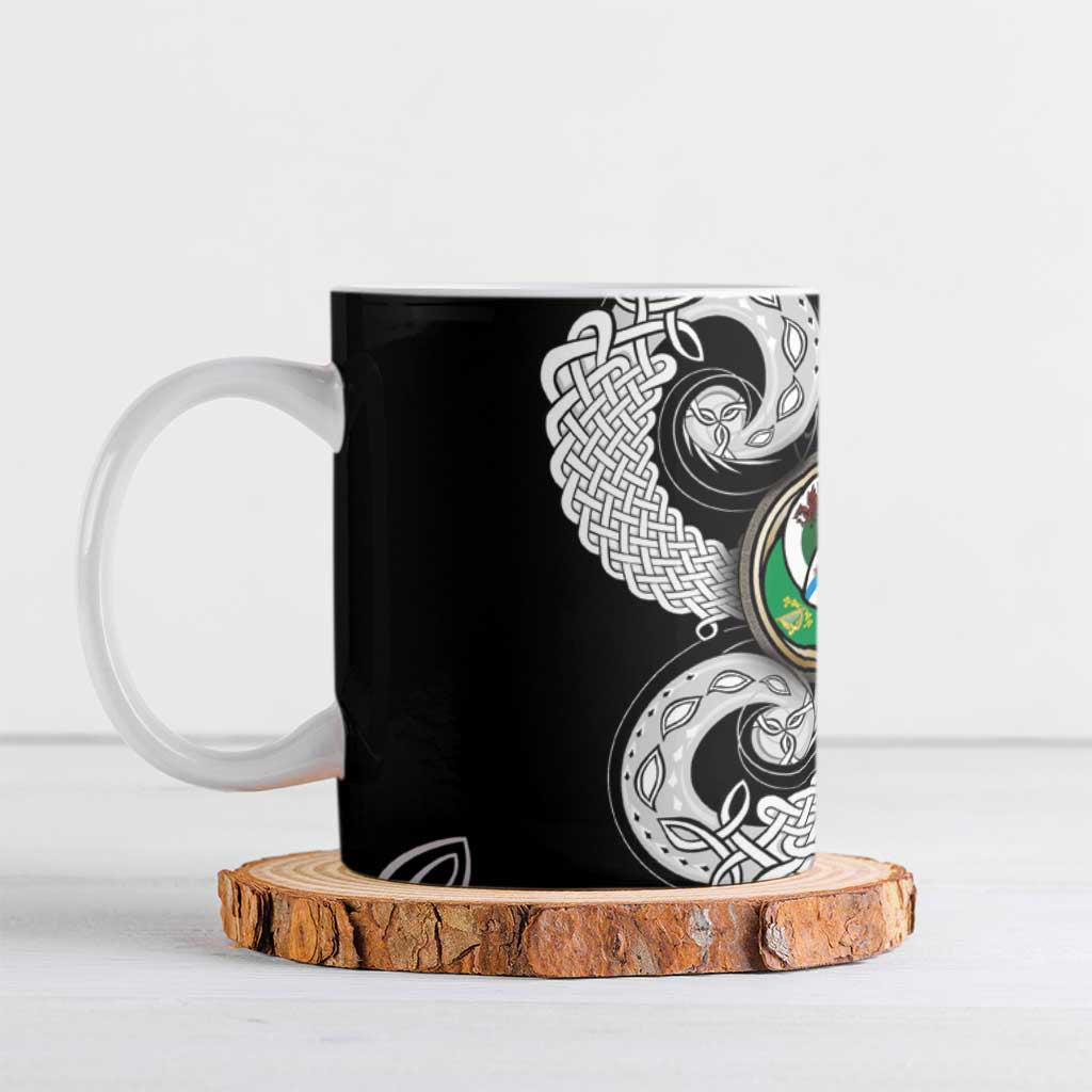 Six Celtic Countries Heritage Ceramic Mug Black Celtic Knot Triskelion - Wonder Print Shop