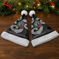 Six Celtic Countries Heritage Christmas Santa Hat Black Celtic Knot Triskelion - Wonder Print Shop