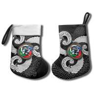 Six Celtic Countries Heritage Christmas Stocking Black Celtic Knot Triskelion - Wonder Print Shop