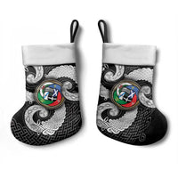 Six Celtic Countries Heritage Christmas Stocking Black Celtic Knot Triskelion - Wonder Print Shop
