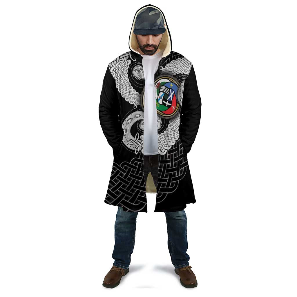 Six Celtic Countries Heritage Cloak Black Celtic Knot Triskelion - Wonder Print Shop