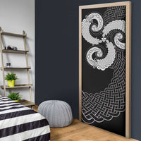 Six Celtic Countries Heritage Door Cover Black Celtic Knot Triskelion - Wonder Print Shop