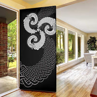Six Celtic Countries Heritage Door Cover Black Celtic Knot Triskelion - Wonder Print Shop