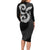 Six Celtic Countries Heritage Family Matching Long Sleeve Bodycon Dress and Hawaiian Shirt Black Celtic Knot Triskelion - Wonder Print Shop