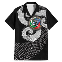 Six Celtic Countries Heritage Family Matching Mermaid Dress and Hawaiian Shirt Black Celtic Knot Triskelion - Wonder Print Shop
