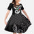Six Celtic Countries Heritage Family Matching Off The Shoulder Long Sleeve Dress and Hawaiian Shirt Black Celtic Knot Triskelion - Wonder Print Shop
