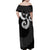 Six Celtic Countries Heritage Family Matching Off Shoulder Maxi Dress and Hawaiian Shirt Black Celtic Knot Triskelion - Wonder Print Shop