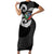 Six Celtic Countries Heritage Family Matching Short Sleeve Bodycon Dress and Hawaiian Shirt Black Celtic Knot Triskelion - Wonder Print Shop