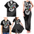 Six Celtic Countries Heritage Family Matching Tank Maxi Dress and Hawaiian Shirt Black Celtic Knot Triskelion - Wonder Print Shop