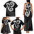 Six Celtic Countries Heritage Family Matching Tank Maxi Dress and Hawaiian Shirt Black Celtic Knot Triskelion - Wonder Print Shop