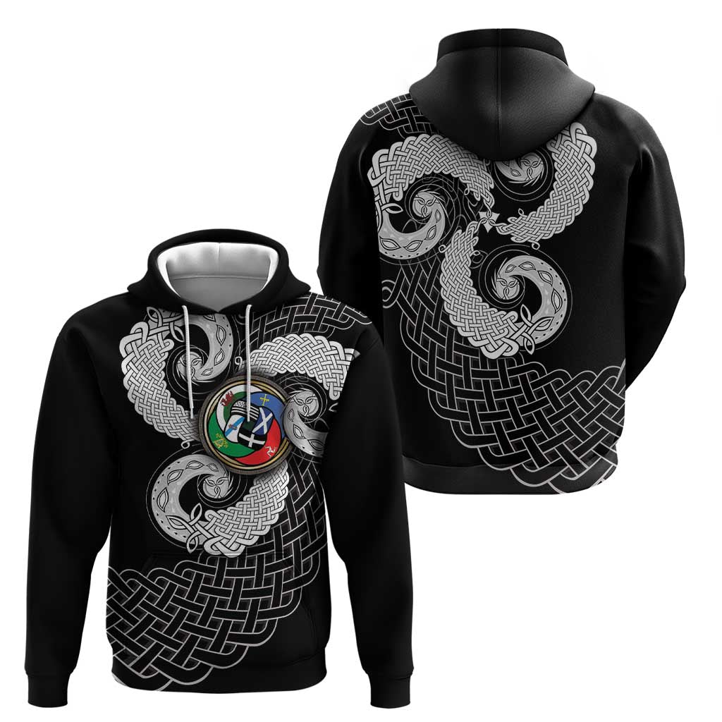 Six Celtic Countries Heritage Hoodie Black Celtic Knot Triskelion - Wonder Print Shop
