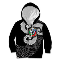 Six Celtic Countries Heritage Kid Hoodie Black Celtic Knot Triskelion - Wonder Print Shop