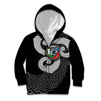 Six Celtic Countries Heritage Kid Hoodie Black Celtic Knot Triskelion - Wonder Print Shop