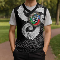 Six Celtic Countries Heritage Christmas Knitted V-Neck Vest Black Celtic Knot Triskelion - Wonder Print Shop