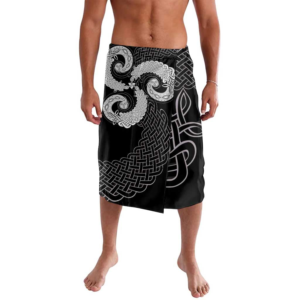 Six Celtic Countries Heritage Lavalava Black Celtic Knot Triskelion - Wonder Print Shop