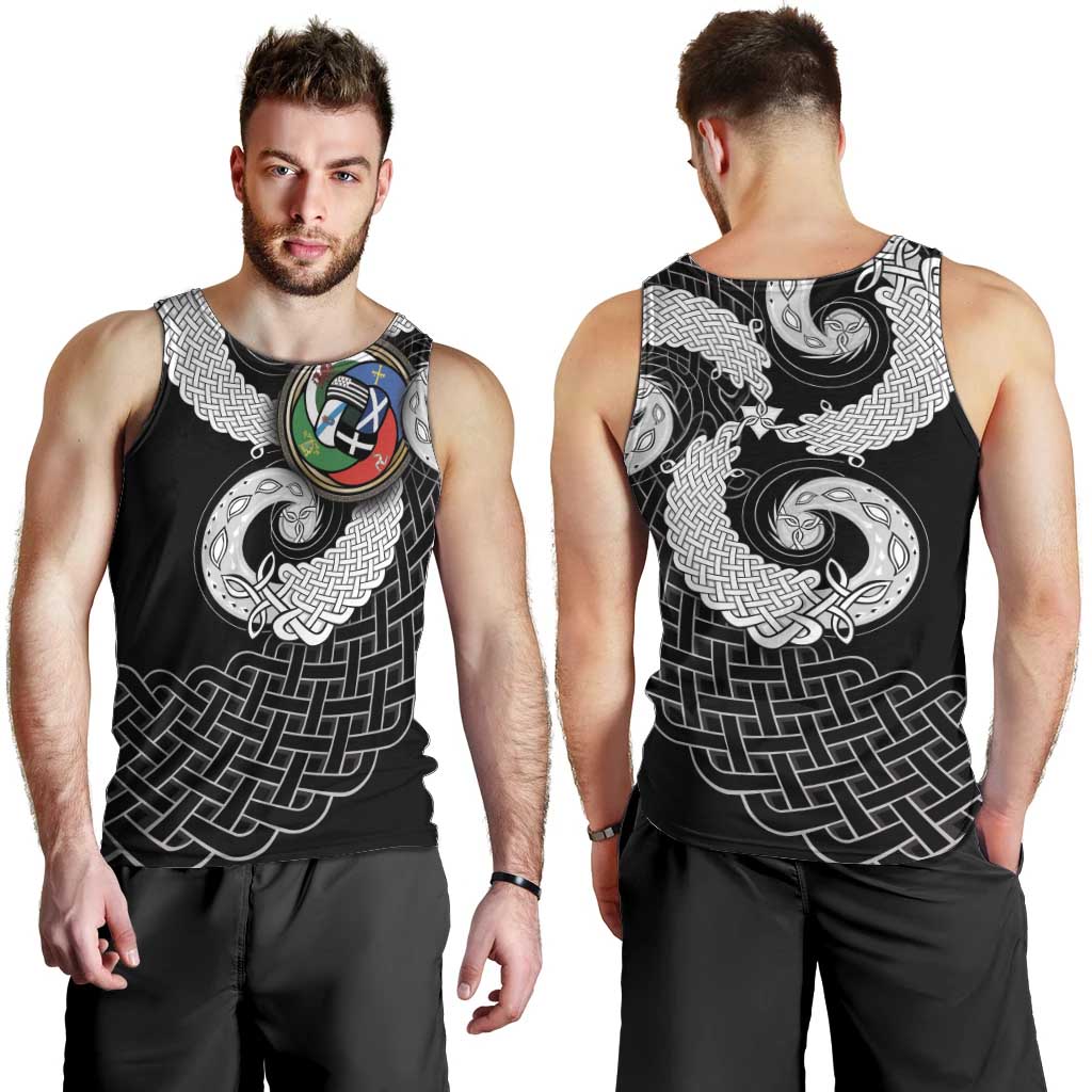 Six Celtic Countries Heritage Men Tank Top Black Celtic Knot Triskelion - Wonder Print Shop