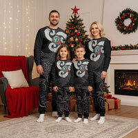 Six Celtic Countries Heritage Christmas Pajama Set Black Celtic Knot Triskelion - Wonder Print Shop