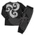 Six Celtic Countries Heritage Christmas Pajama Set Black Celtic Knot Triskelion - Wonder Print Shop