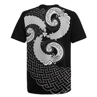 Six Celtic Countries Heritage Rugby Jersey Black Celtic Knot Triskelion - Wonder Print Shop