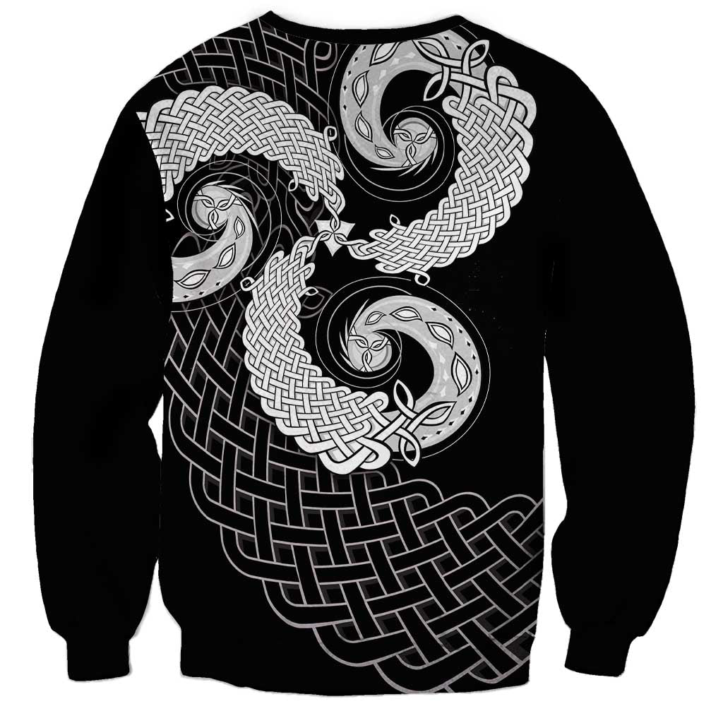 Six Celtic Countries Heritage Sweatshirt Black Celtic Knot Triskelion - Wonder Print Shop