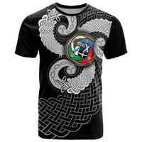 Six Celtic Countries Heritage T Shirt Black Celtic Knot Triskelion - Wonder Print Shop