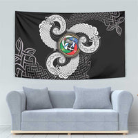 Six Celtic Countries Heritage Tapestry Black Celtic Knot Triskelion - Wonder Print Shop