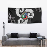 Six Celtic Countries Heritage Tapestry Black Celtic Knot Triskelion - Wonder Print Shop