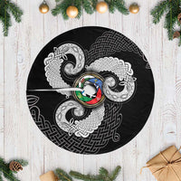 Six Celtic Countries Heritage Tree Skirt Black Celtic Knot Triskelion - Wonder Print Shop