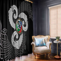 Six Celtic Countries Heritage Window Curtain Black Celtic Knot Triskelion - Wonder Print Shop