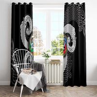 Six Celtic Countries Heritage Window Curtain Black Celtic Knot Triskelion - Wonder Print Shop