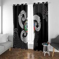 Six Celtic Countries Heritage Window Curtain Black Celtic Knot Triskelion - Wonder Print Shop