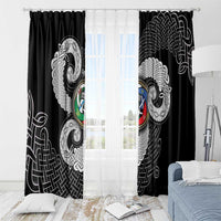 Six Celtic Countries Heritage Window Curtain Black Celtic Knot Triskelion - Wonder Print Shop