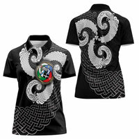 Six Celtic Countries Heritage Women Polo Shirt Black Celtic Knot Triskelion - Wonder Print Shop