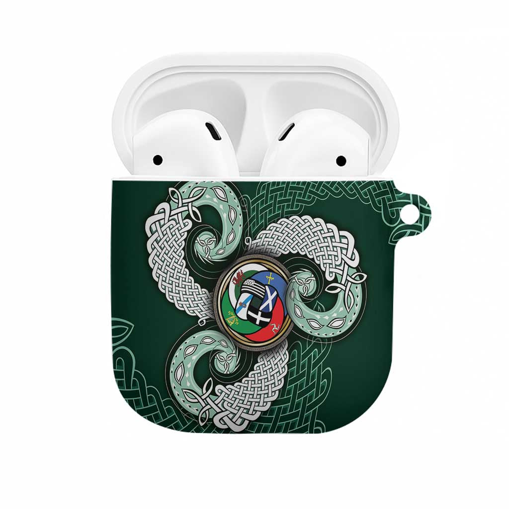 Six Celtic Countries Heritage AirPods Case Green Celtic Knot Triskelion - Wonder Print Shop