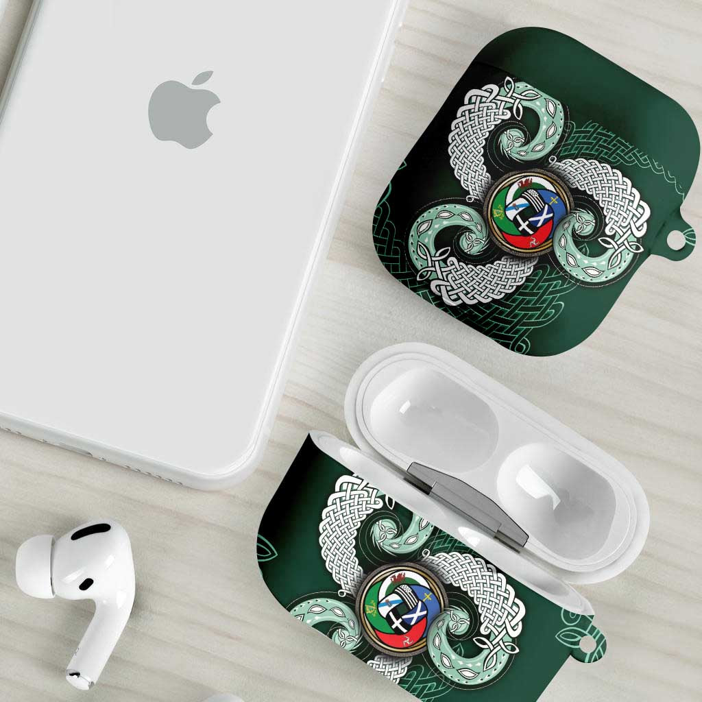 Six Celtic Countries Heritage AirPods Case Green Celtic Knot Triskelion - Wonder Print Shop