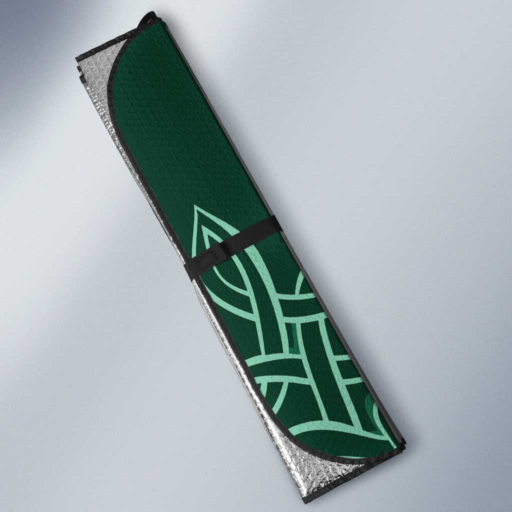 Six Celtic Countries Heritage Auto Sun Shade Green Celtic Knot Triskelion - Wonder Print Shop
