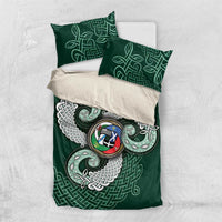 Six Celtic Countries Heritage Bedding Set Green Celtic Knot Triskelion - Wonder Print Shop