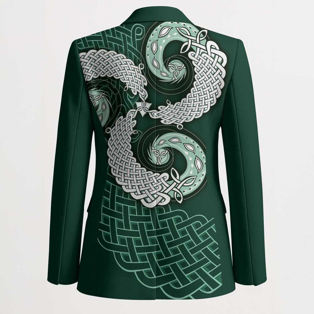 Six Celtic Countries Heritage Blazer Green Celtic Knot Triskelion - Wonder Print Shop