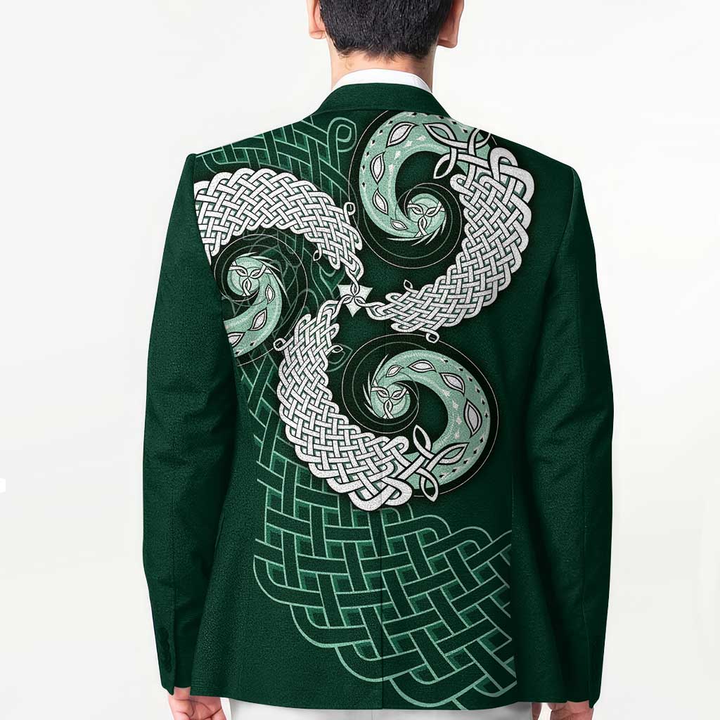 Six Celtic Countries Heritage Blazer Green Celtic Knot Triskelion - Wonder Print Shop