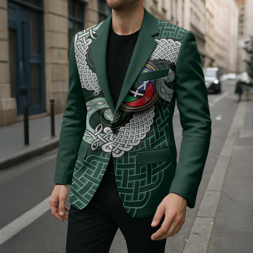 Six Celtic Countries Heritage Blazer Green Celtic Knot Triskelion - Wonder Print Shop