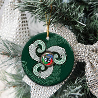 Six Celtic Countries Heritage Ceramic Ornament Green Celtic Knot Triskelion - Wonder Print Shop