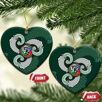 Six Celtic Countries Heritage Ceramic Ornament Green Celtic Knot Triskelion - Wonder Print Shop