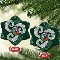 Six Celtic Countries Heritage Ceramic Ornament Green Celtic Knot Triskelion - Wonder Print Shop